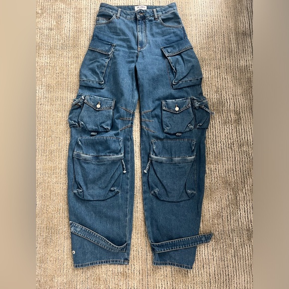 THE ATTICO FERN CARGO JEANS SIZE 25 worn 1x guaranteed authentic